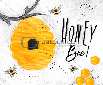 Poster honey bee