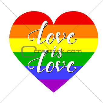 lgbt heart on white background