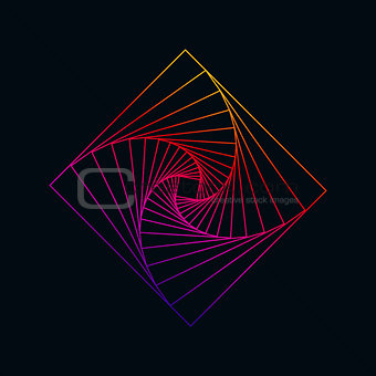 Abstract Colorful Fractal Symbol for creative business