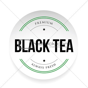 Black Tea label sign
