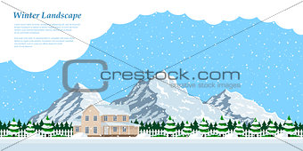 winter house landscape