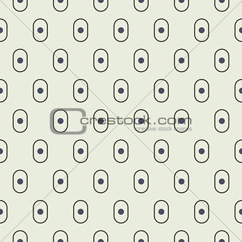 Small oval shapes 60s seamless vector pattern.