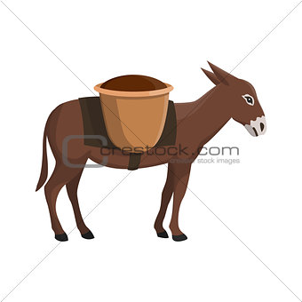 Vector illustration of a donkey