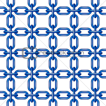 Net of chain in blue design