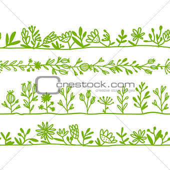 Herbs, seamless pattern for your design