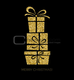 Gift box Christmas card