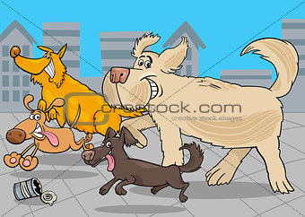 cartoon running dogs animal characters