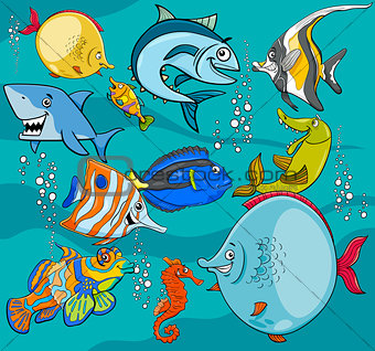fish cartoon characters group