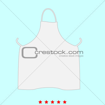 Kitchen apron it is icon .