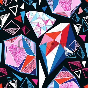 Seamless geometric pattern of triangles