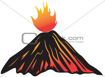 Volcano fire