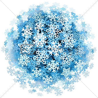 Vector Snowflakes Sphere