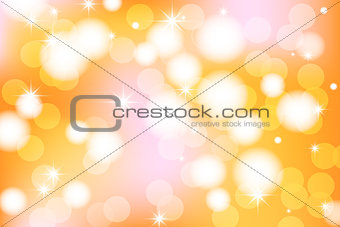 Vivid bokeh in golden color. Background with highlights. vector