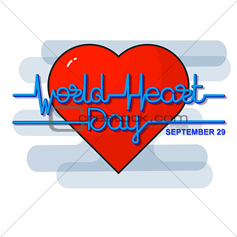 World Heart Day Background. Vector illustration.