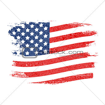 USA Flag Grunge Background. Can Be Used as Banner or Poster. Vec