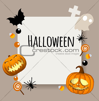 Happy Halloween background. Place for your text. Rectangular area for text.