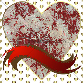 Image of heart on a hearts background 