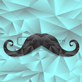 Black Polygonal Mustache