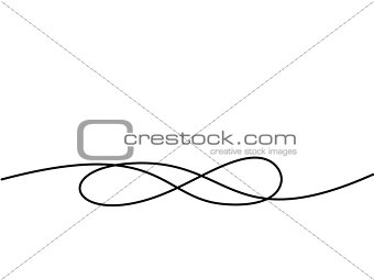 Infinity symbol. Continuous line drawing icon