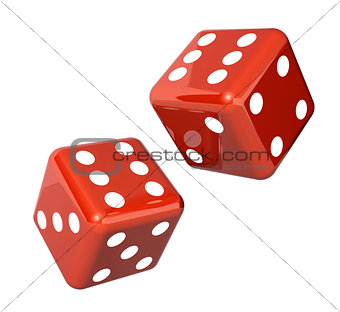 Falling dice for gambling