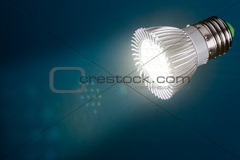 led light with  flare in beam