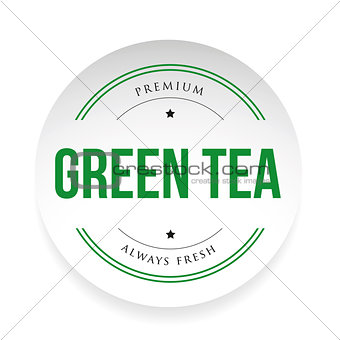 Green Tea label sign