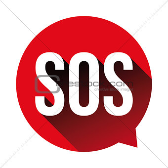 SOS emergency sign red