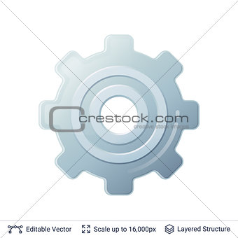 Gear icon isolated on white.