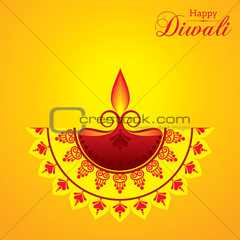 Illustration of Diwali utsav greeting or poster card