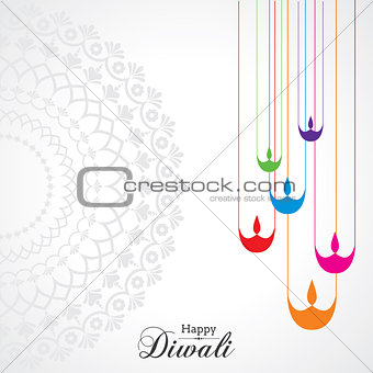 Illustration of Diwali utsav greeting or poster card