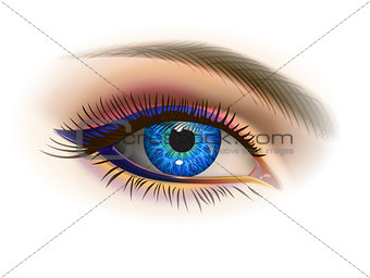 Female blue eye