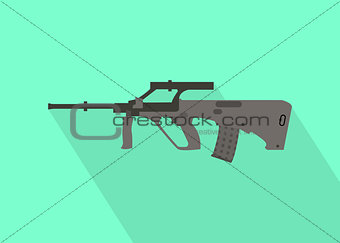 steyr riffle gun with flat long shadow style