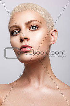 Beauty portrait of model with natural make-up