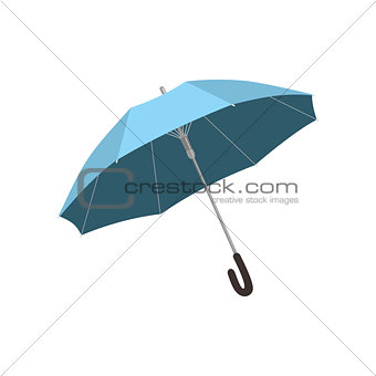 Isolated blue open umbrella