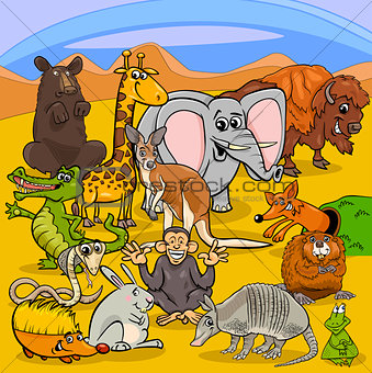 cartoon animal characters group