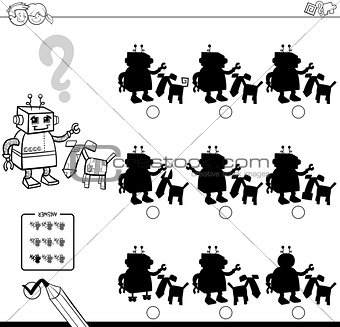 shadows with robots coloring book