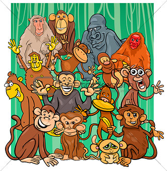 cartoon monkey characters group