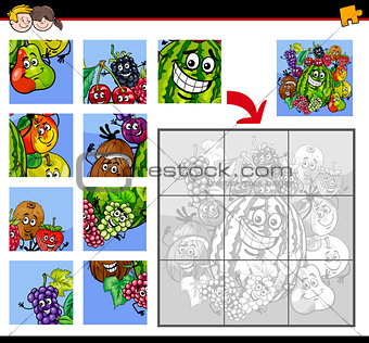 jigsaw puzzles with fruits characters