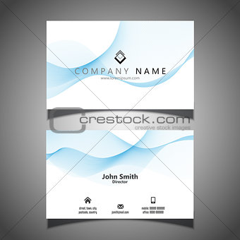 Business card with flowing lines design 