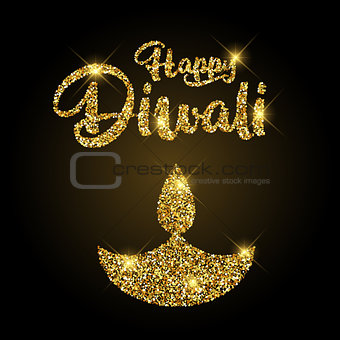Glittery Diwali background 