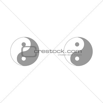 Yin Yang symbol it is icon .
