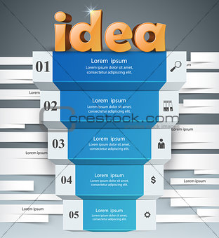 Idea 3d business infographics.