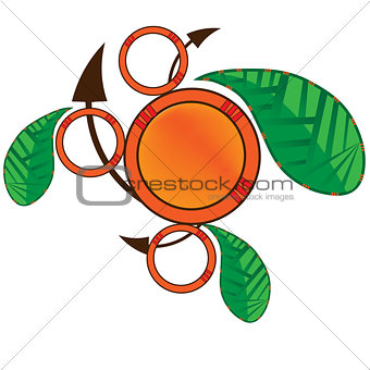 Abstract logo leaf design 