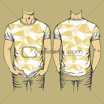 Vector yellow t-shirts templates