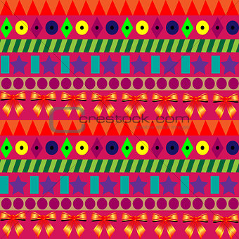 Seamless colorful pattern for celebrations with strips