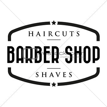 Barber shop vintage stamp logo