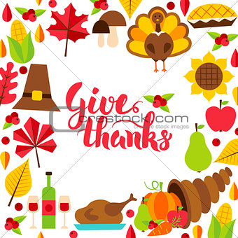 Give Thanks Concept with Lettering