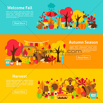 Fall Web Horizontal Banners