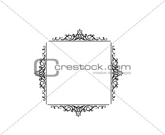 Vintage vector swirl frame