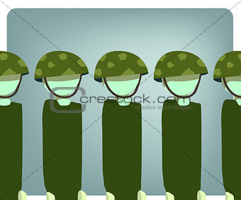 military stand still illustration